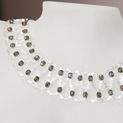 Necklace - Dentelle Reyna - Necklace - Laiton argenté